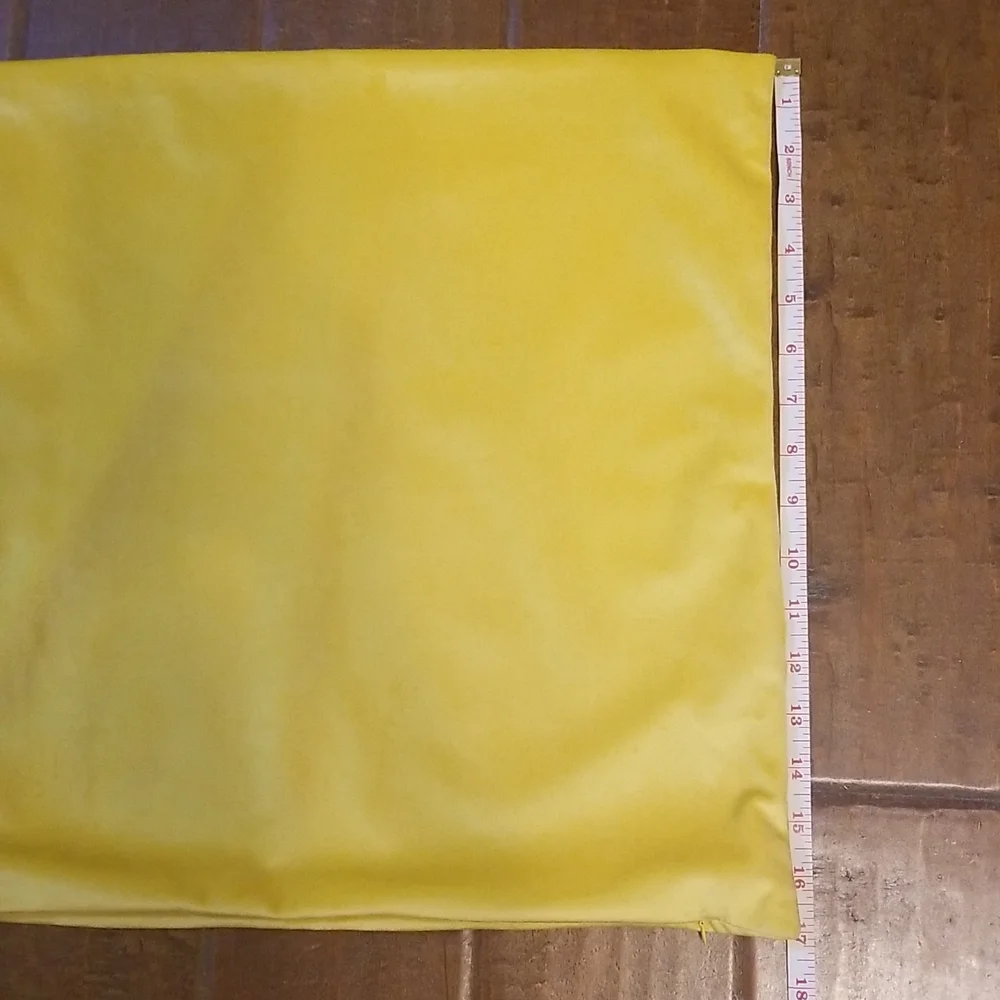 Velvet Yellow Throw Pillow Cover